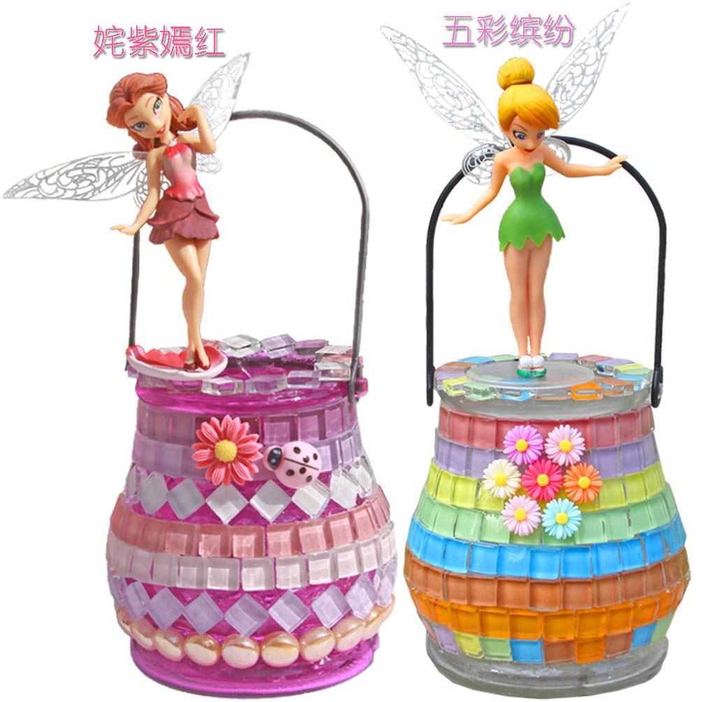 Children's handmade creative DIY paste gift glass bottle glass bottle parent-child mosaic spring material package