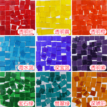 1-2 cm Color Transparent mica Glass Sheet Candlestick Lamp with Mural Turkish Lamp diy Mosaic Material