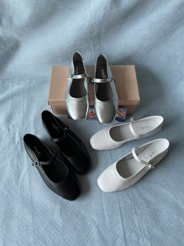 Original Foreign Trade Genuine Leather Women's Shoes, Factory-Made Flat Mary Jane Shoes, French Soft Leather Slip-On Shoes for Export