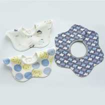 ins Korean version of the new 360 rotatable baby bib cotton baby saliva towel waterproof SWALK bib