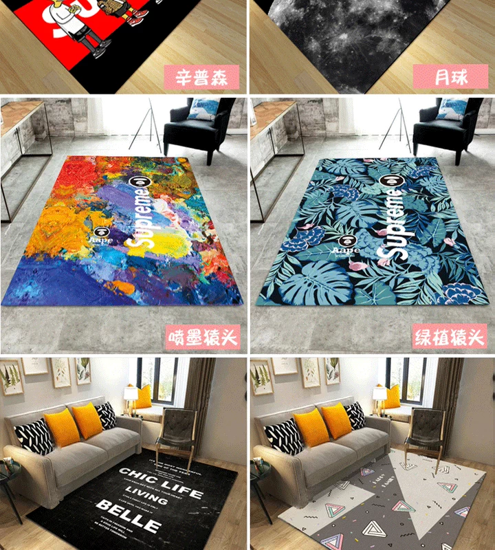 Thương hiệu thời trang phong cách Mỹ phim hoạt hình phòng khách thảm phòng ngủ cửa sổ đệm cửa sổ Cuốn sách thảm đầu giường có thể được tùy chỉnh