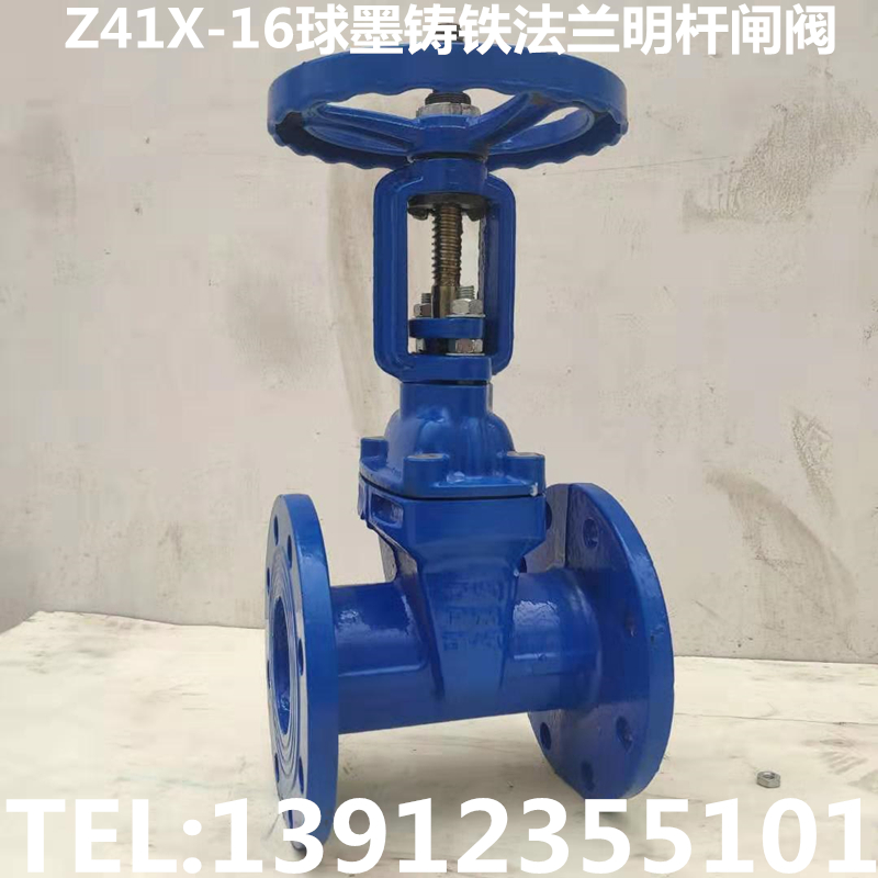 Z41X-16 ductile iron bright rod elastic seat soft seal flange gate valve bright rod gate valve DN200 150 125