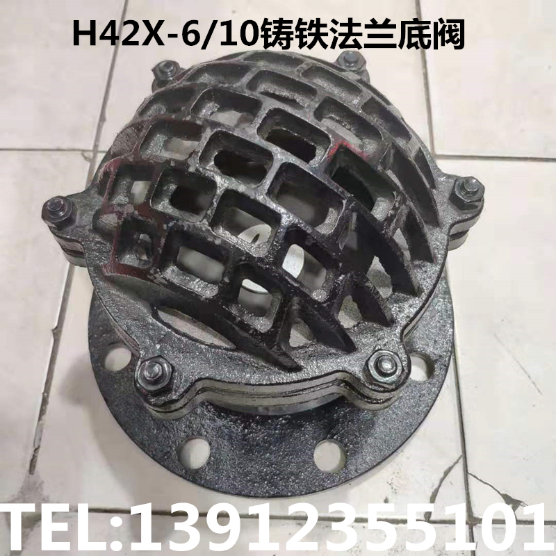 H42X-6 10 cast iron flange bottom valve check valve check valve water pump suction pipe valve DN50 80 100