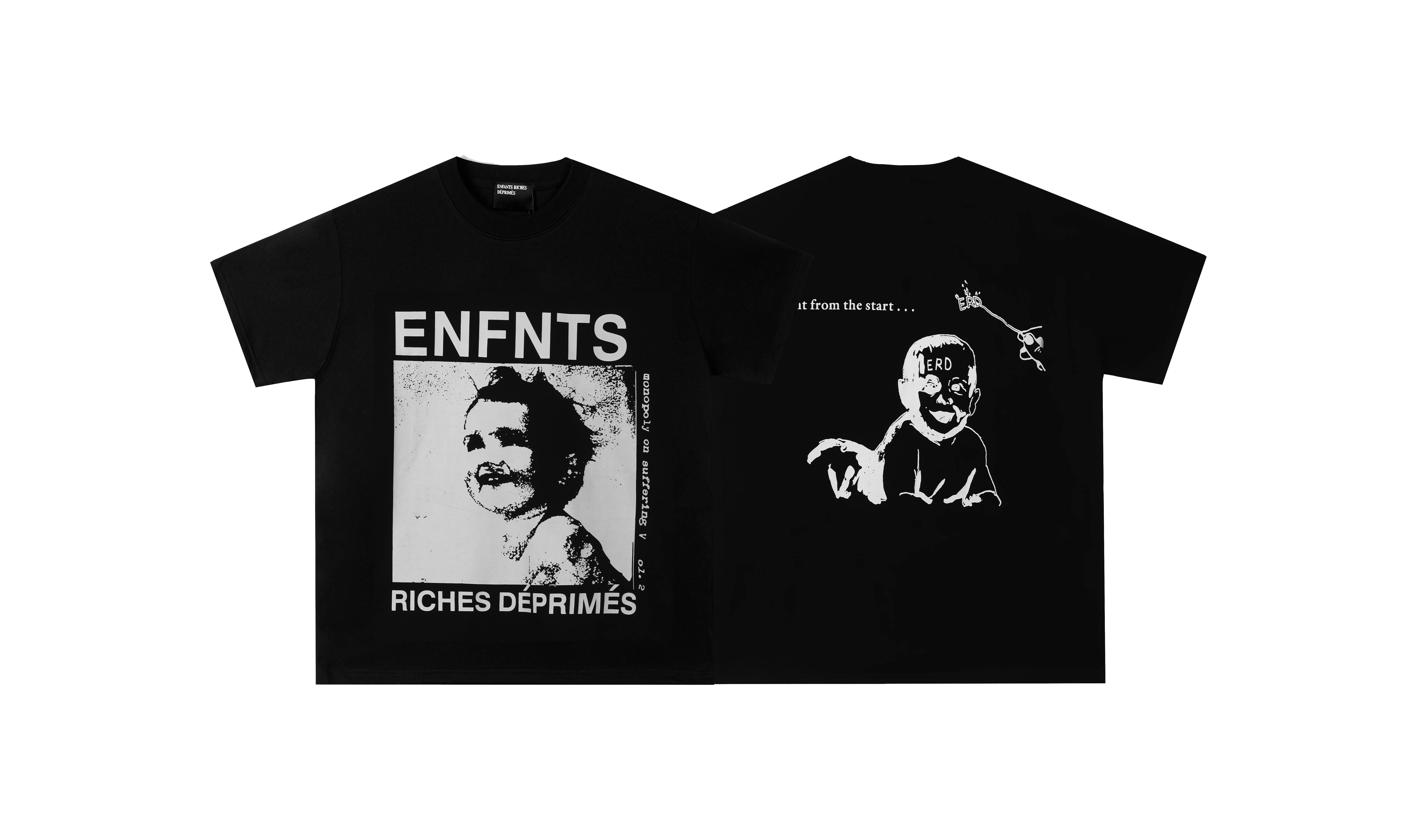 Новый модный хлопковый короткий рукав футболка из серии Enfants Riches Deprimes, меланхоличная тоска, второе поколение, Erd