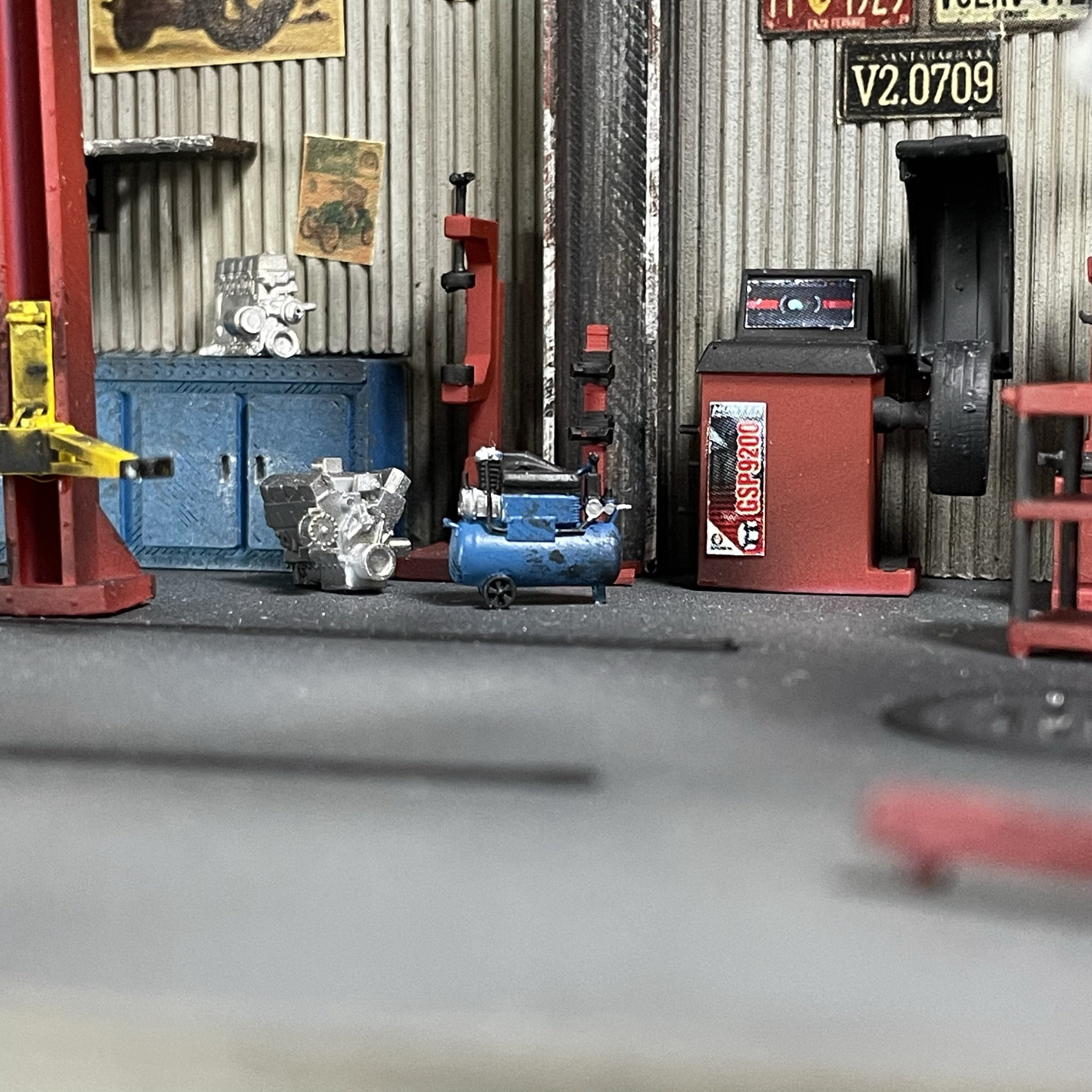 1/24 Scale Garage Items 1/64 Diorama Diecast Car Garage Model