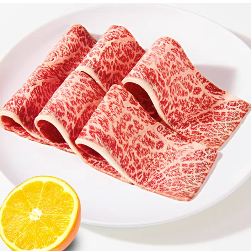 【真牛馆】领鲜原切肥牛五花牛肉卷200g