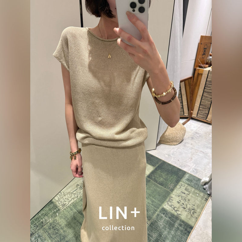 5.18 Breathable Japanese Paper Linen Lin+ Summer~ Flowy Style Rolled-Edge Lyocell Blouse with Small Flutter Sleeves, 29% Lyocell