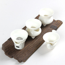 Tea leak deHua white porcelain tea filter ivory white ceramic tea filter shelf creative kung fu tea accessories