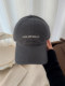 The Fit Is Perfect! so Korean-Style! Navy Blue Letter Embroidery Hol Baseball Cap for Women, Wide Brim, Makes the Face Look Smaller