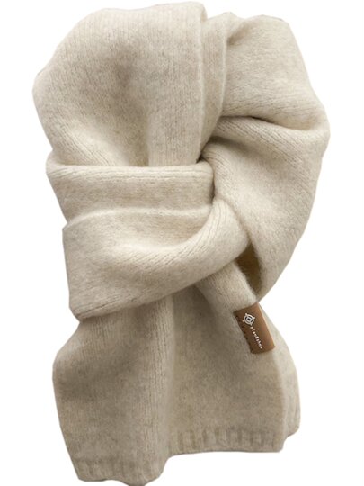 Petite écharpe polyvalente de style coréen haut de gamme pour femmes en automne et en hiver, écharpe en imitation cachemire tricotée douce et cireuse, nouvelle tendance 2025