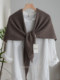 Pure wool 100% wool high quality autumn and winter scarf shawl women's outer wear large triangle scarf Maillard wear