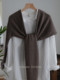 Selected 100% Australian wool Maillard wear irregular shawl autumn and winter men and women neck protection solid color scarf outer wear