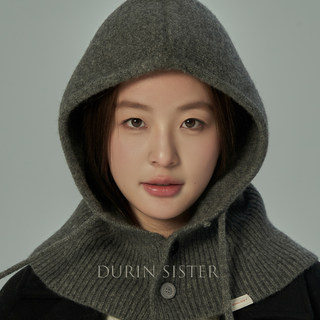 High-End Rabbit Fur and Wool Blend Beret for Women, Autumn and Winter Hat, Scarf, Integrated Warm Ear Protection, Hooded Neck Warmer