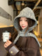 One Hat, Two Uses: Knitted Hat for Women, Winter Thickened Warm Woolen Hat, Large Head Circumference, Makes Face Look Smaller, Ear Protection Hat, Head-Covering Hat
