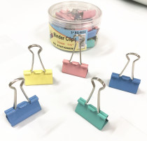 Long tail clip color folder dovetail clip iron ticket clip Large small office stationery wholesale