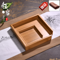 Bamboo review plate Puer tea plate tea tray tea tray accessories tea tray ornamental plate solid wood work tea set tea ceremony