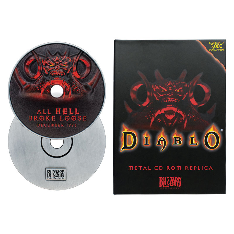 Limited Edition in Stock: 5000 Fanattik Diablo 30Th Anniversary Cd Replica Metal Model