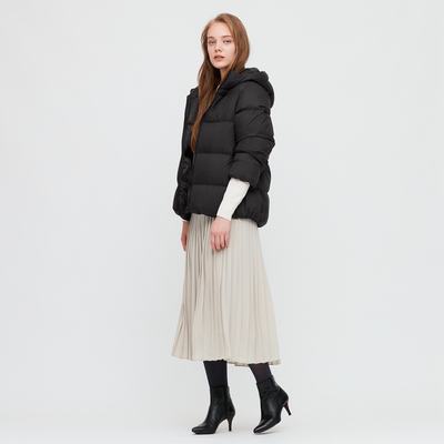 优衣库 Женский высокий свет на кокон -капюшоне 429458 Uniqlo