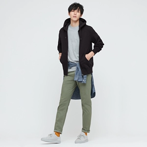 Uniqlo, спортивный кардиган с капюшоном с молнией, лонгслив, толстовка