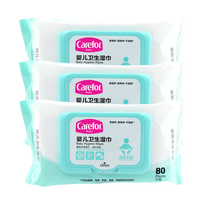 Детские гигиенические салфетки Carefor (с крышкой)