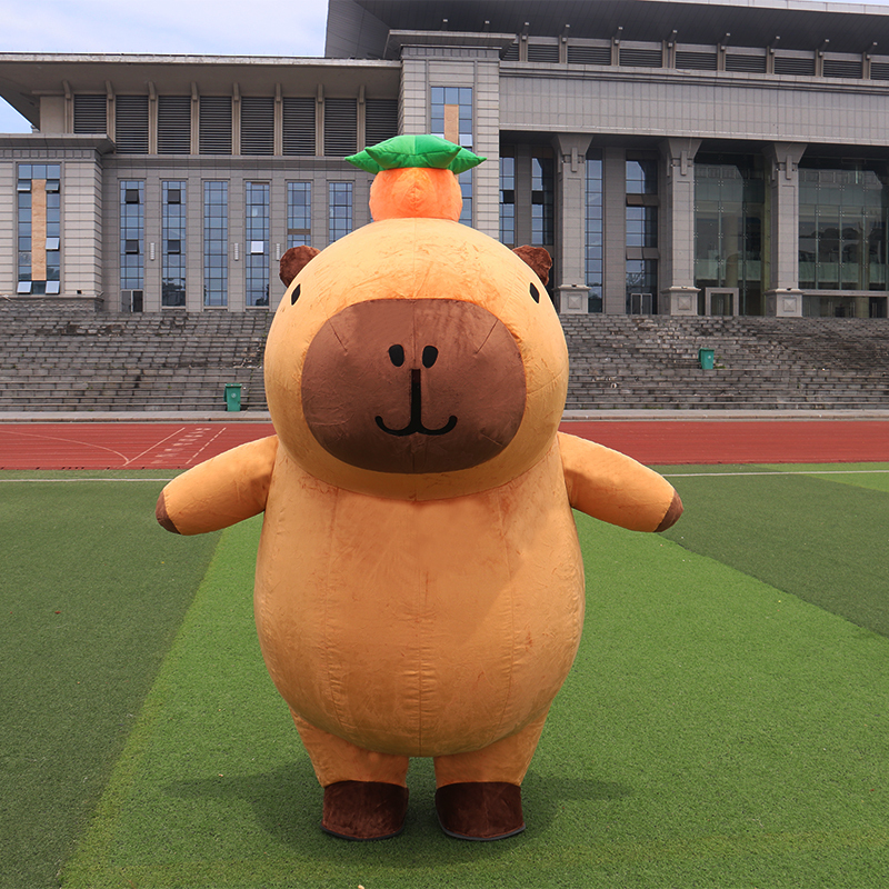 Capybara Inflatable Mascot Costume Cosplay Performance Outfit Capybara Plush Costume Strawberry Bear Mascot Costume