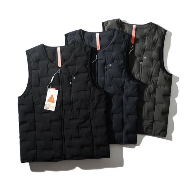 Goose Down! 700 Fill Power! Seamless Bonded Split Compartment Couple Style Warm down Vest