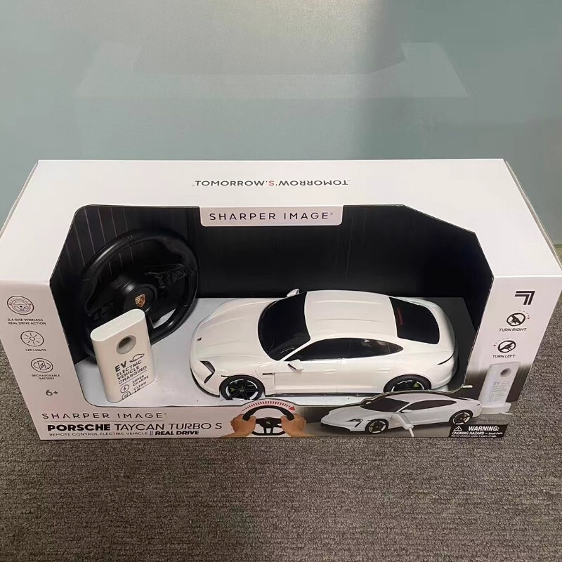 Sharper Image Electric Steering Wheel Remote Control Car Porsche Electric Car 1:20 Kidsren's Boy Toy Car Model
