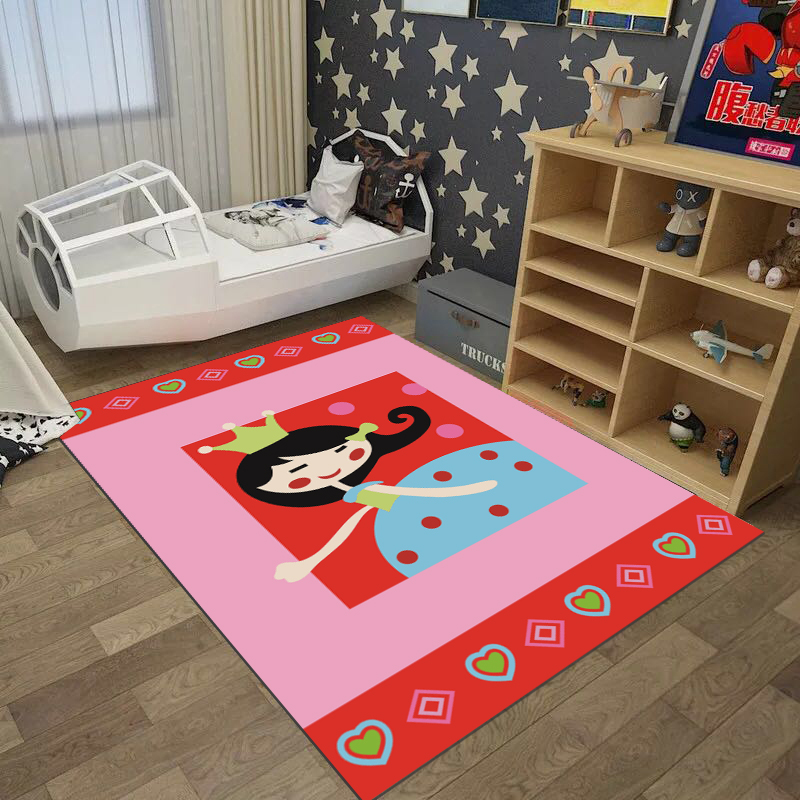 tâm trí phòng khách nordic giường bàn cà phê sofa phòng ngủ thảm phim hoạt hình công chúa màu hồng cute girl có thể được tùy chỉnh - Thảm giá thảm trải sàn