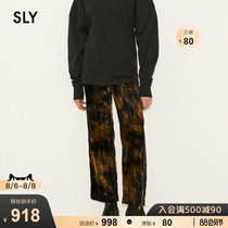 (THROW series) SLY summer new vintage tie-dye printing high-waisted casual pants 030DA031-0610