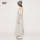 SLY2024 summer new workwear style stitched zipper pleated suspender dress for women 030HSR33-1870