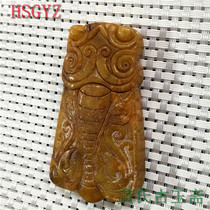 Ancient Jade old Jade antique Jade Spring and Autumn era Jade Cicada antiques old Jade Miscellaneous old objects pendants