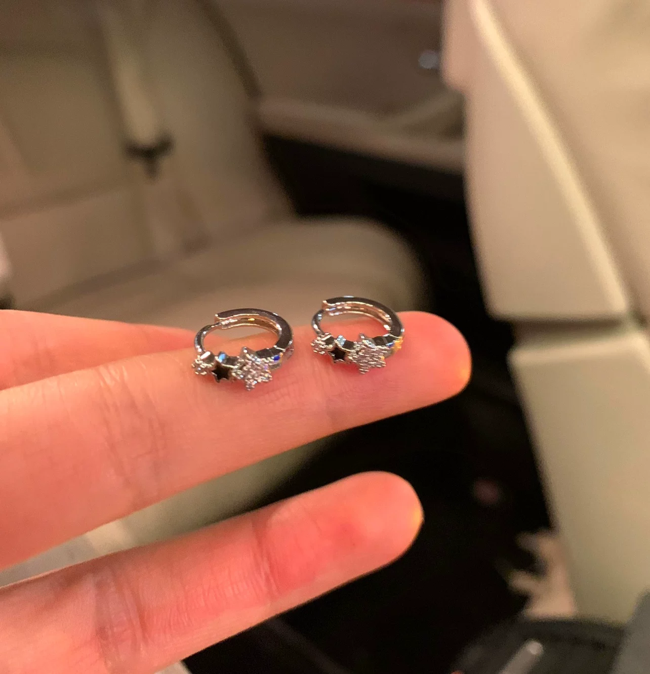 Small earrings, high-quality style
