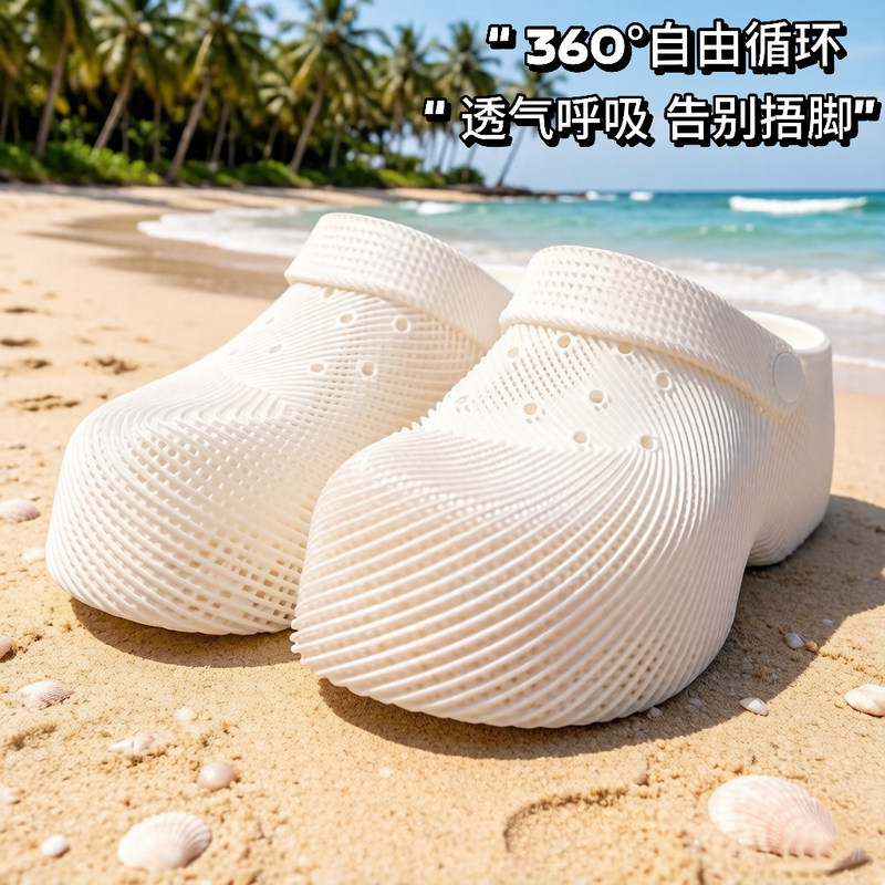 Breathable Clogs for Men and Women, Summer Slip-On Non-Slip Beach Shoes 360 ° Free Circulation Sandals