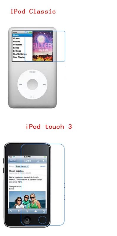 iPod Classic mp3 adamantyl kính linh hoạt nano-9H màng bảo vệ bằng chứng không bị hỏng mép vận chuyển - Phụ kiện MP3 / MP4