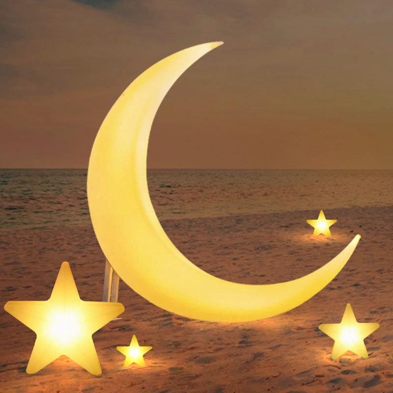 Outdoor Moon Floor Decorative Light Solar Crescent Lounge Chair Festival 2m Large Curved Moon Cloud Landscaping Props Outdoor Moon Floor Decorative Light Solar Crescent Lounge Chair Festival 2m Large Curved Moon Cloud Landscaping Props