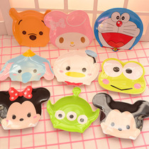 Mentsum cute-head-shaped small saucer Mickey Minnie Vinny Duck Three-eyed small flying elephant plastic disc