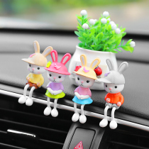 Meng Meng rabbit car ornaments creative cute couple car accessories car decoration car Net red doll
