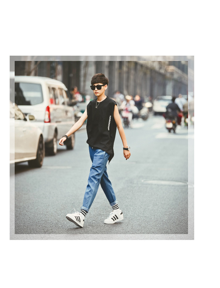 Jeans pour jeunesse en coton - Ref 1463674 Image 8