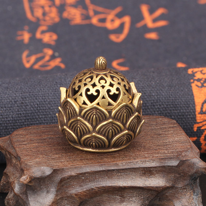 Small fragrance pure copper lotus incense oven with household furnace with household furnace cute creativity