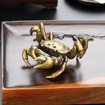 Crab cover set pure copper old iron pot set cover set incense fork Purple sand pot cover rack Tea pet small ornaments