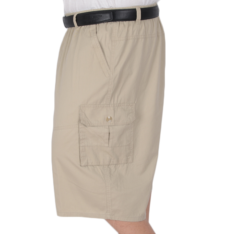 Quần cotton cho nam 7-quần Quần có kích thước lớn Quần béo thắt túi có khóa kéo Quần cotton quần âu nam