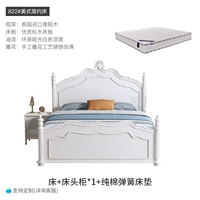 Кровать +1 прикроватная таблица +хлопковая пружинная матрас