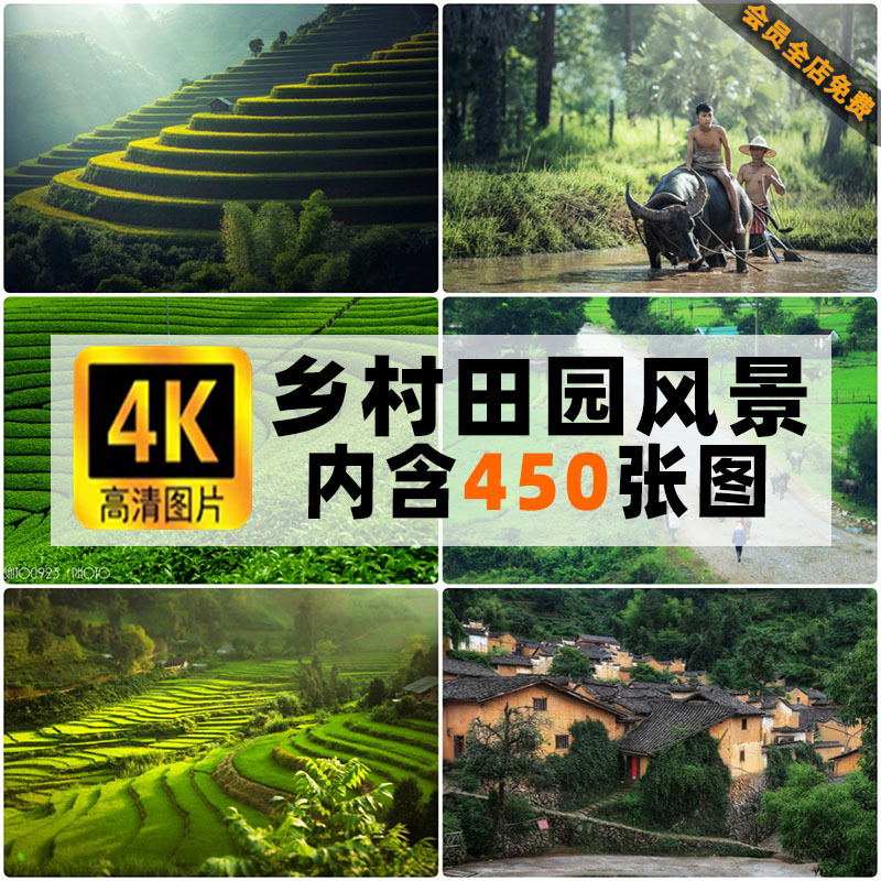 High-Definition Pictures of Chinese Rural Countryside, Aerial Photography of Rural Buildings, Beautiful Fields, Photography Background Photos, Jpg Material