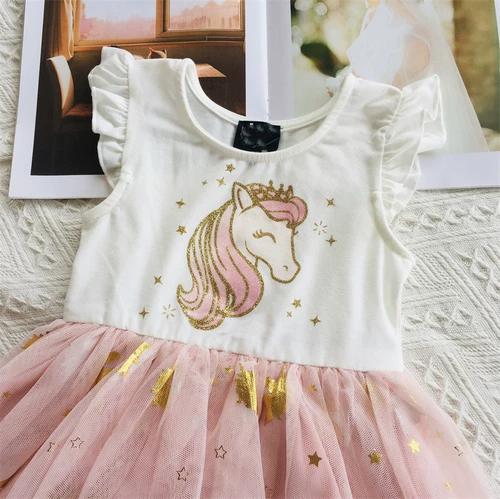 Милое летнее платье, мини-юбка, 4-7 лет, короткий рукав