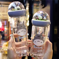 Micro cốc nước cô gái phiên bản Hàn Quốc của xu hướng sáng tạo dễ thương đôi thủy tinh cầm tay dày lên cốc mùa hè tươi mát - Tách ly giữ nhiệt starbucks