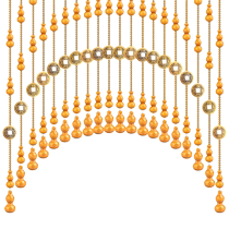 Crystal bead curtain peach wood gourd partition curtain living room entrance bathroom bedroom door curtain aisle punch-free hanging curtain