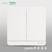 Schneider Electrics series mirror porcelain white double Open double two open single control switch 16A no frame
