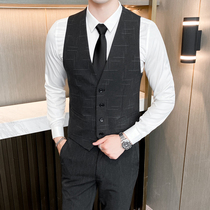 Suit vest set groom best man wedding dress male handsome hairdresser summer shirt pants three-piece suit