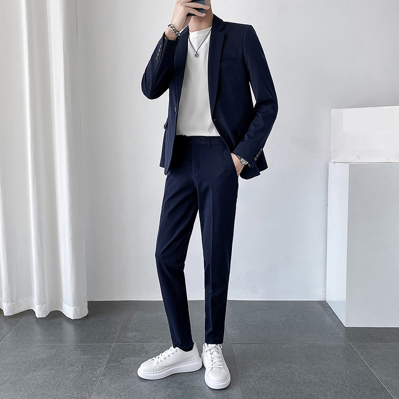 Spring Design Sensation Little Crowdsuit Suit Male Korean version Trend light cooked minimalist Pure Color Suit Casual Jacket-Taobao