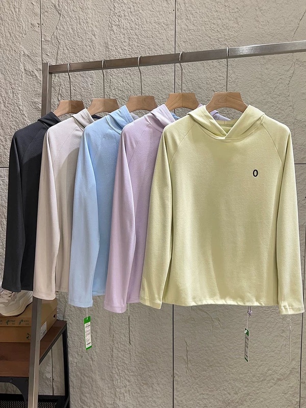 Z42【Outdoor Single】Wanwan Youyi Women's Hooded Long-Sleeve Sweatshirt, Fleece-Like, Skin-Friendly, Slimming Top 0.29kg
